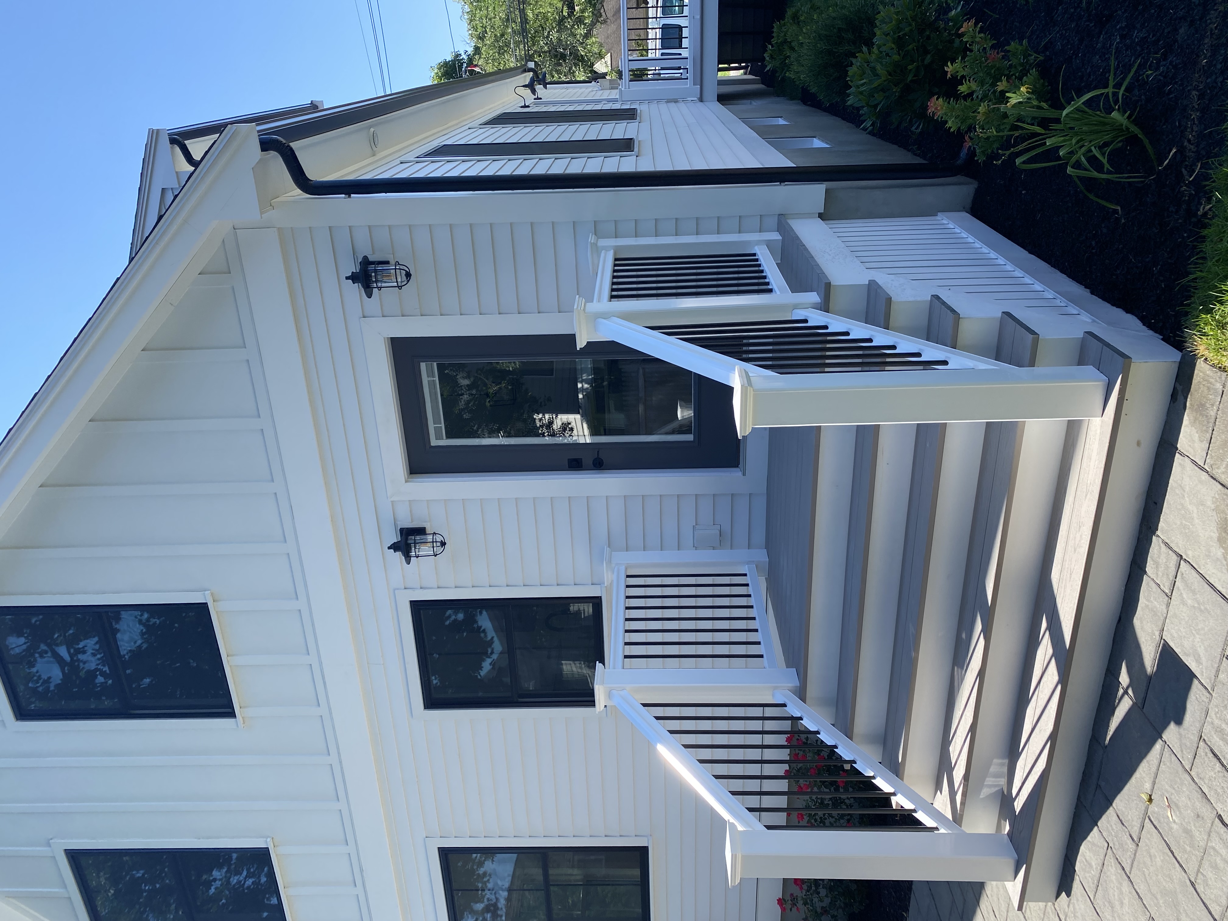 Home addition with board and batten siding